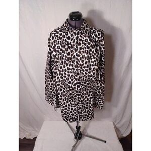 CJ Banks Leopard Print Blouse
